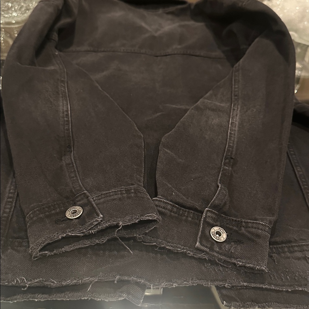 Zara Black Denim Jacket - Picture 7 of 7